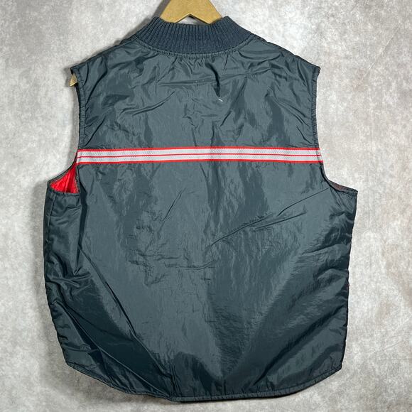 Northwest Quilted Vest Jacket Mens Size Large Black Zip Up Employee Pockets Work - Picture 6 of 12